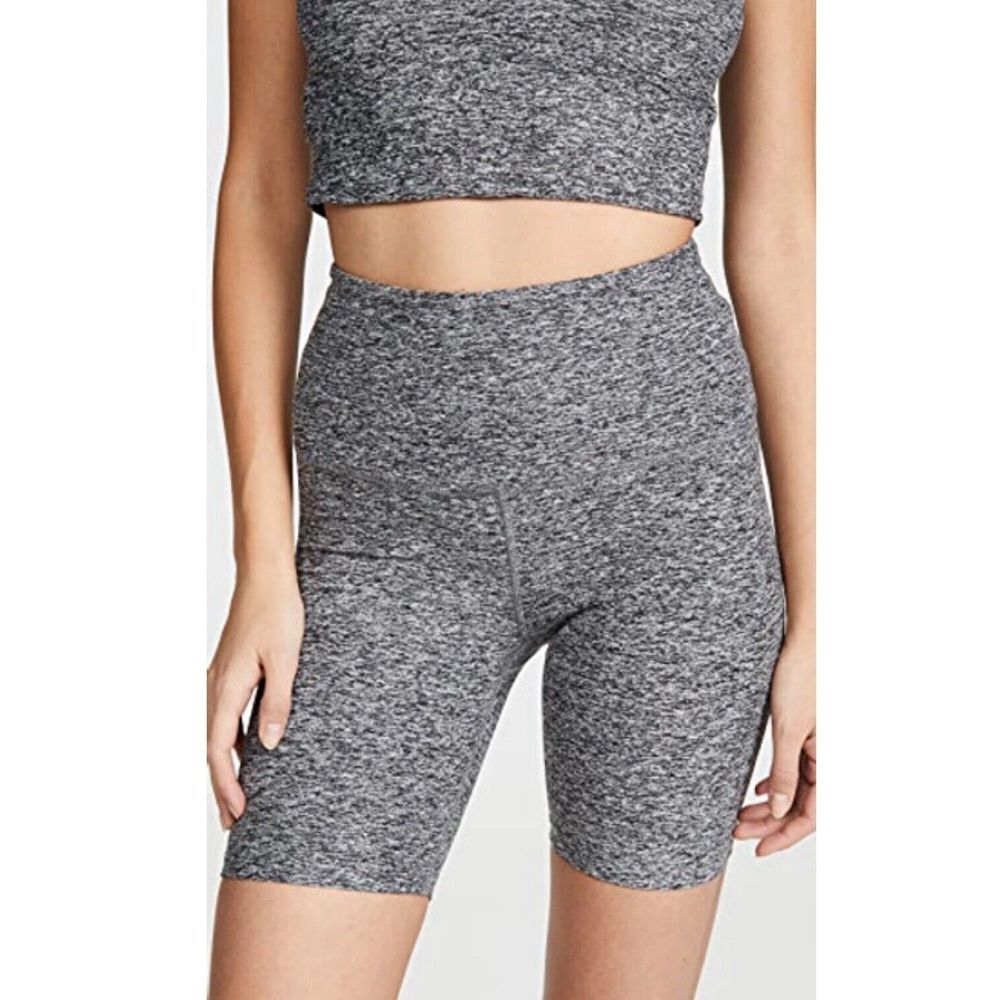 Beyond Yoga Spacedye High Waisted Biker Short in Black & White BEYOND YOGA XXS